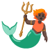 Merperson: Dark Skin Tone emoji on Google