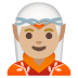 Elf: Medium-Light Skin Tone emoji on Google