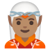 Elf(e): mittlere Hautfarbe-Emoji auf Google