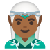 Man Elf: Medium-Dark Skin Tone emoji on Google