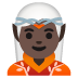 Elf: Dark Skin Tone emoji on Google