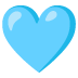 Emoji Cuore azzurro su Google