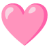 Pink Heart emoji on Google
