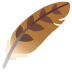 Feather emoji on Google