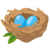 Emoji Nido con uova su Google