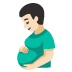 อีโมจิ ผู้ชายตั้งครรภ์: โทนผิวสีขาว บน Google