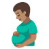 Emoji Uomo incinto: carnagione olivastra su Google