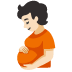 Pregnant Person: Light Skin Tone emoji on Google
