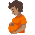 Pregnant Person: Medium Skin Tone emoji on Google