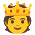 Emoji Persona con corona su Google