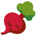 Эмодзи Корнеплод на Google
