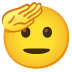 Emoji Cara saludando en Google