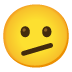 Face with Diagonal Mouth emoji on Google
