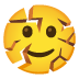 Cracking Face emoji on Google
