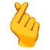 Emoji Mano con indice e pollice incrociati su Google
