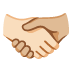 Handshake: Light Skin Tone, Medium-Light Skin Tone emoji on Google