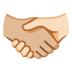Handshake: Medium-Light Skin Tone, Light Skin Tone emoji on Google