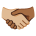 Handshake: Medium-Light Skin Tone, Medium-Dark Skin Tone emoji on Google