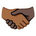Emoji Stretta di mano: carnagione abbastanza scura e carnagione scura su Google