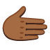 Emoji Tangan kanan: ton kulit sederhana gelap pada Google