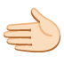 Leftwards Hand: Light Skin Tone emoji on Google