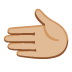 Emoji Mano rivolta a sinistra: carnagione abbastanza chiara su Google