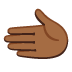 Leftwards Hand: Medium-Dark Skin Tone emoji on Google