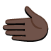 Leftwards Hand: Dark Skin Tone emoji on Google