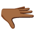 Emoji Tapak tangan ke bawah: ton kulit sederhana gelap pada Google