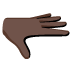 Hand mit Handfläche nach unten: dunkle Hautfarbe-Emoji auf Google