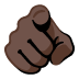 Emoji Indice verso l’osservatore: carnagione scura su Google