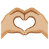 Heart Hands: Medium-Light Skin Tone emoji on Google
