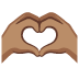 Heart Hands: Medium Skin Tone emoji on Google