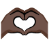 Heart Hands: Dark Skin Tone emoji on Google