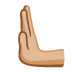 Leftwards Pushing Hand: Medium-Light Skin Tone emoji on Google