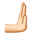 Emoji Mano che spinge a destra: carnagione chiara su Google