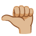 Emoji Leftwards Thumb Sign: Medium-Light Skin Tone su Google