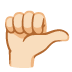 Emoji Rightwards Thumb Sign: Light Skin Tone su Google