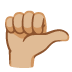 إيموجي Rightwards Thumb Sign: Medium-Light Skin Tone على Google