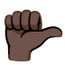 Rightwards Thumb Sign: Dark Skin Tone 表情符号在 Google 上的样子