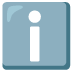 Buchstabe „i“ in blauem Quadrat-Emoji auf Google