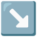 Down-Right Arrow emoji on Google