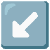 Down-Left Arrow emoji on Google