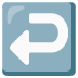 Right Arrow Curving Left emoji on Google
