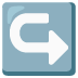 Left Arrow Curving Right emoji on Google