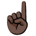 Emoji Indice verso l’alto: carnagione scura su Google
