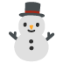 Emoji Pupazzo di neve senza neve su Google