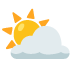Sun Behind Cloud emoji on Google