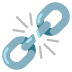 Gebrochene Kette-Emoji auf Google