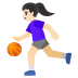 Emoji Donna che fa rimbalzare una palla: carnagione chiara su Google